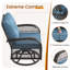Ensemble 2 pièces de chaises pivotantes en osier avec coussins-165706643