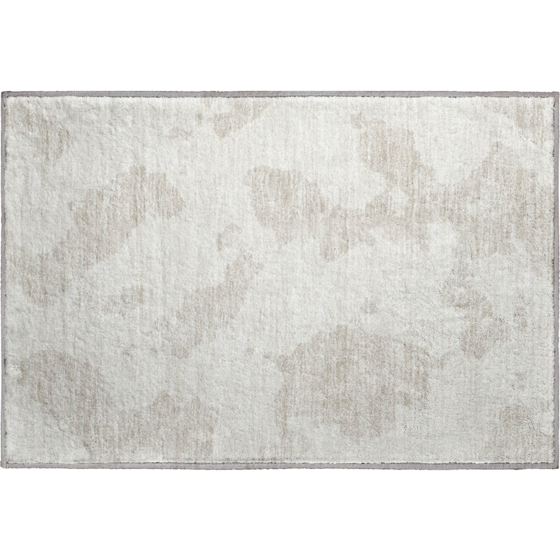 Tapis ivoire Prisco lavable à la machine de qualité supérieure, Rectangle 1 pi 8 po x 2 pi 6 po