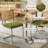 3-Piece Round Glass Dining Table Set-1047878759-1048524463