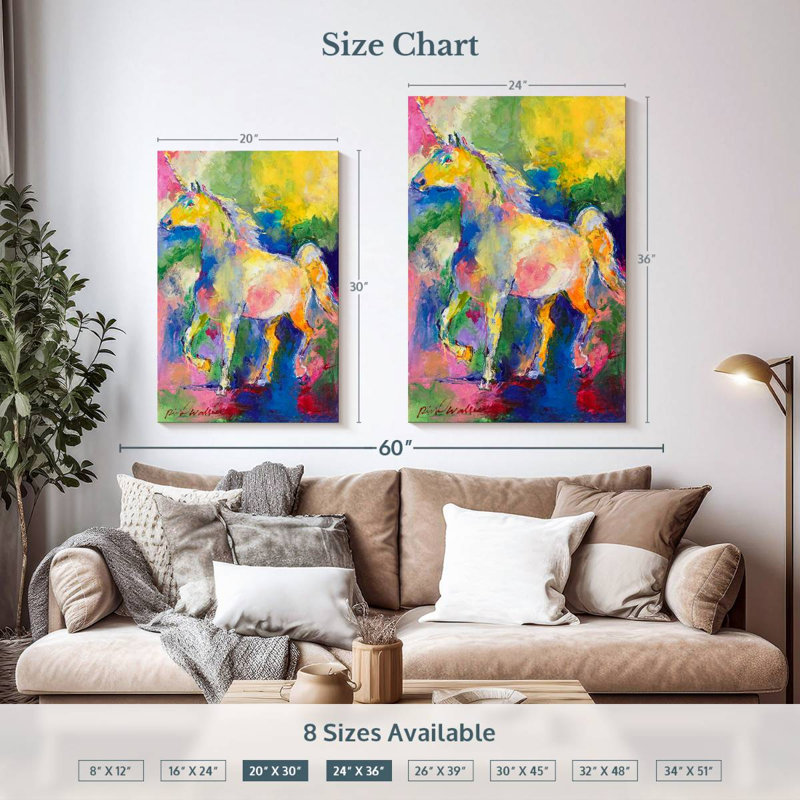 Kelan Unicorn Painting, 36" H x 24" W