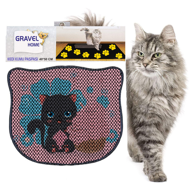 Durable Cat Litter Mat, 15.7 x 19.7 inches | 50% PVC / 50% Polyester, Machine Washable & Vacuum Friendly | Perfect for Easy Cleanup, Non-Slip Design to Keep Your Home Clean & Fresh, Ideal for Pet Owners