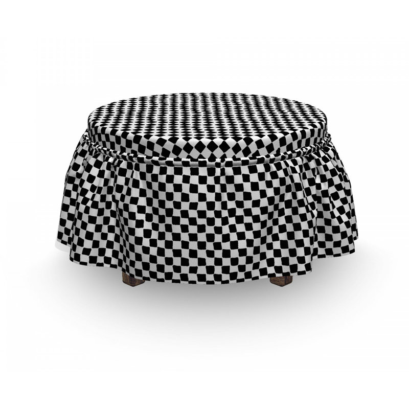 Housse pour abstrait repose-pieds à damier