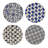 4-Piece Round Stoneware Coasters With Pattern