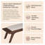 Banc en bois massif avec assise rembourrée Noah-123273946