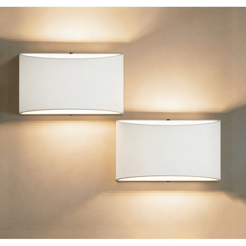 Battery Operated 6W LED Wall Sconce Flush Mount Wall Night Light Dimmable, White