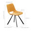 Chaise de salle à manger rembourrée en similicuir Chauer-1864161665