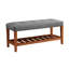 Banc en tissu gris Charla-1706292798