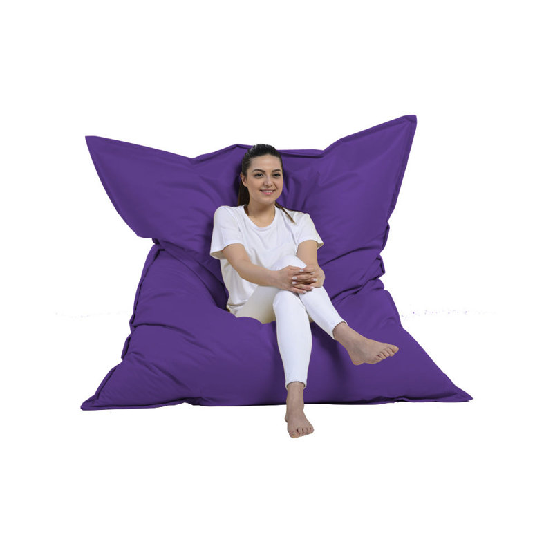 Fauteuil à billes de qualité supérieure, mauve, 70,9 x 55,1 x 11,8 pouces | 100% polyester imperméable, système de fermeture à glissière dissimulé et double | 100% mousse de styromousse originale, capacité de poids maximale de 440 lb | Divertissement extérieur élégant et moderne