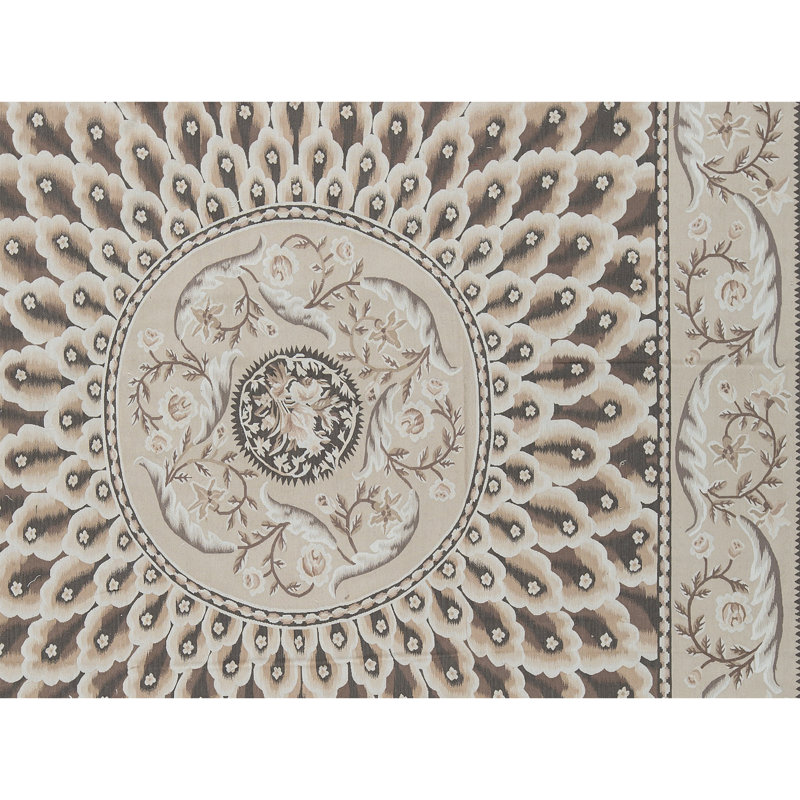 Hand-Knotted High-Quality Brown and Beige Area Rug