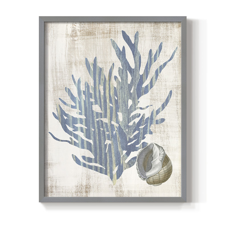 Kelp II Framed Print - Solid Wood, Gray, 21" H x 17" W