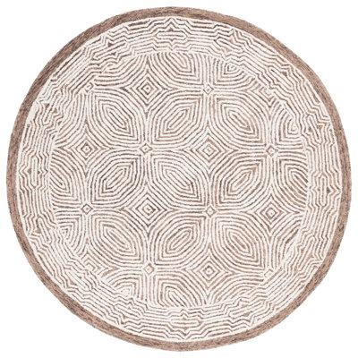 Tapis géométrique en laine touffeté à la main 0,8 po Reinhild
