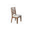 Ensemble de salle à manger 5 pièces de style contemporain avec 4 tiroirs et 4 chaises latérales à dossier échelle en noyer