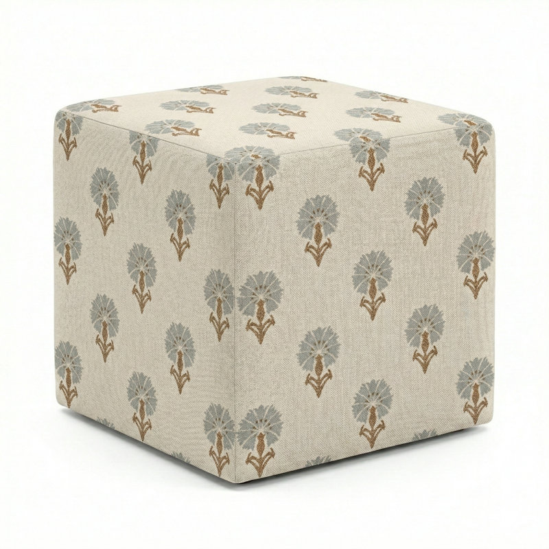 Berlin Gardens Lilly Hive 20" Square Pouf, Beige