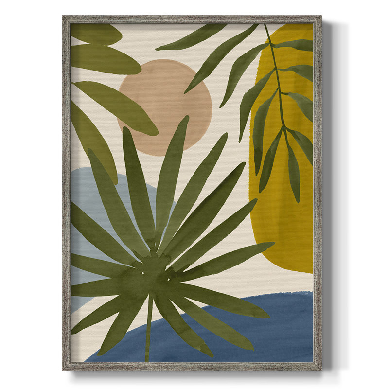 Tropica Tumble II Framed Print - Solid Wood, 15" H x 12" W