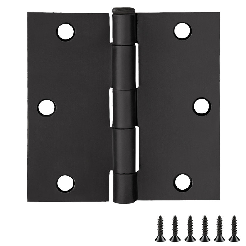 3-1/2 in. Butt Bearing 10 Door Hinges, Matte Black
