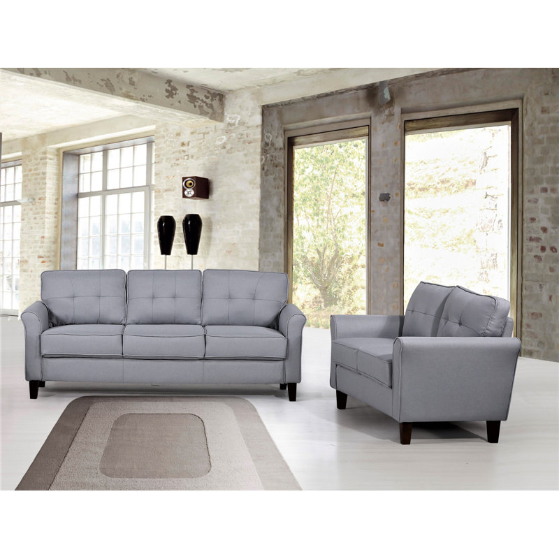 Ensemble de salon Anastassiya, Gris clair