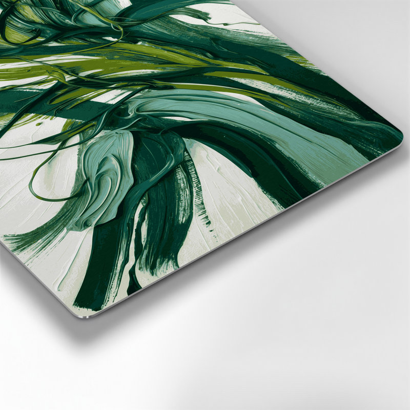 «Lyrical Abstraction 34», art mural en métal vert