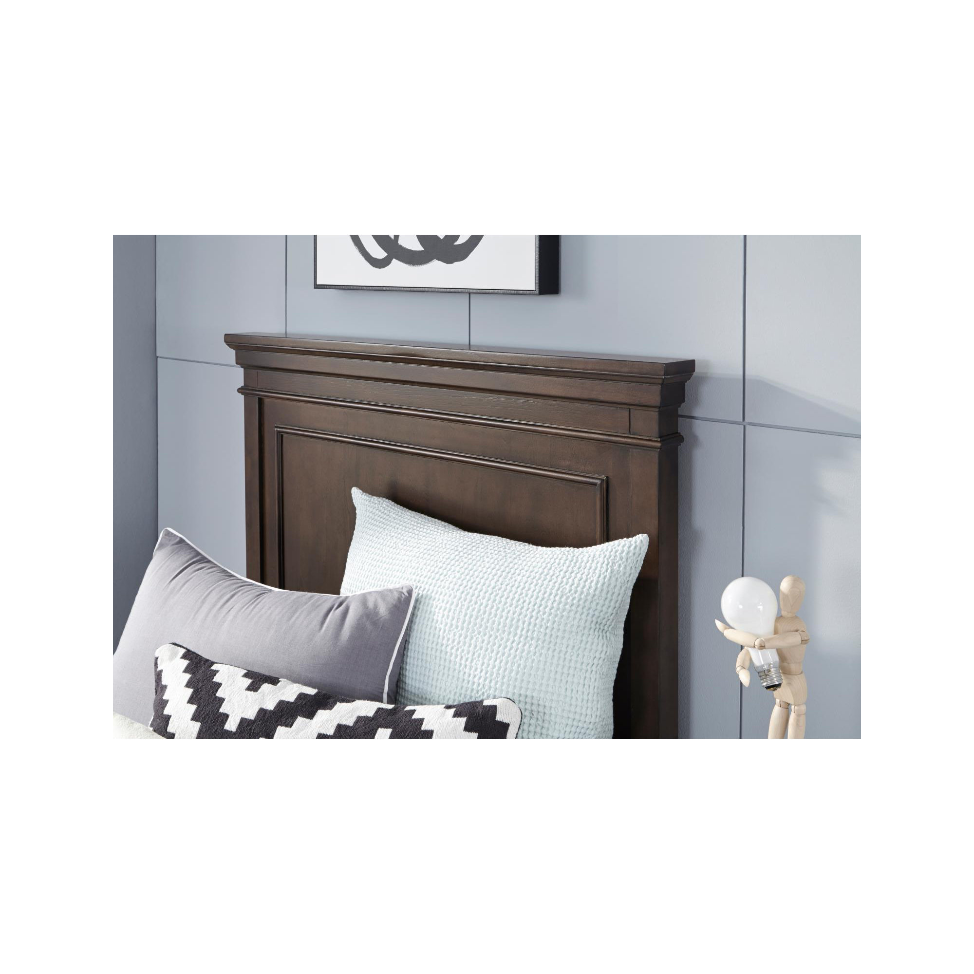 Jayden Complete Panel Bed, Brown, Twin
