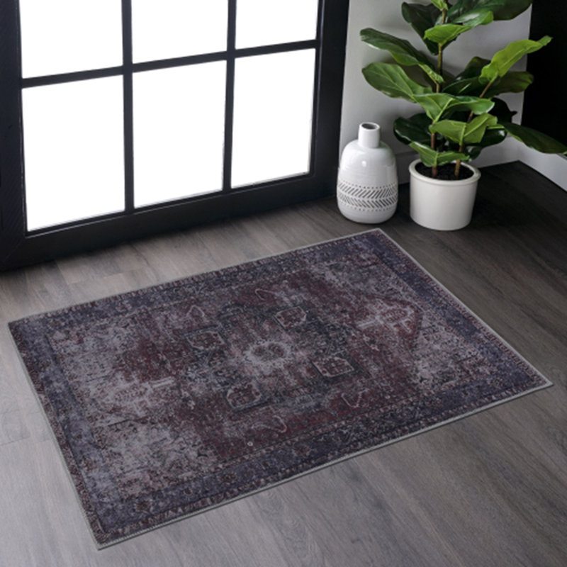 Tapis luxueux bourgogne riche, Rectangulaire 2 pi x 3 pi