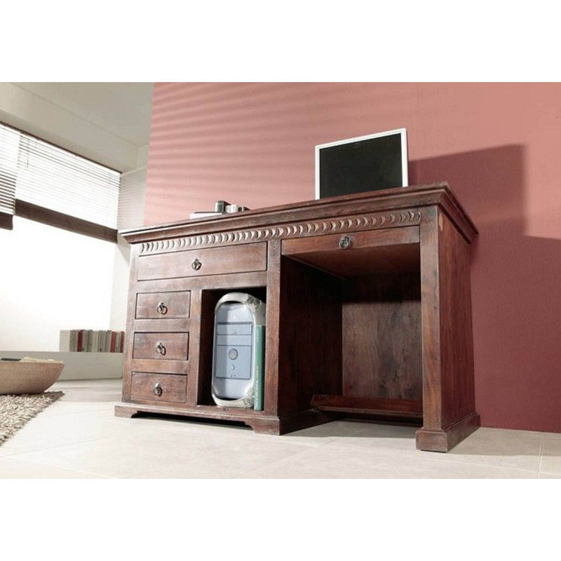 Oxford Solid Wood Writing Desk, Nougat