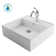 Elavo Ceramic Square Vessel Bathroom Sink with Faucet and Overflow