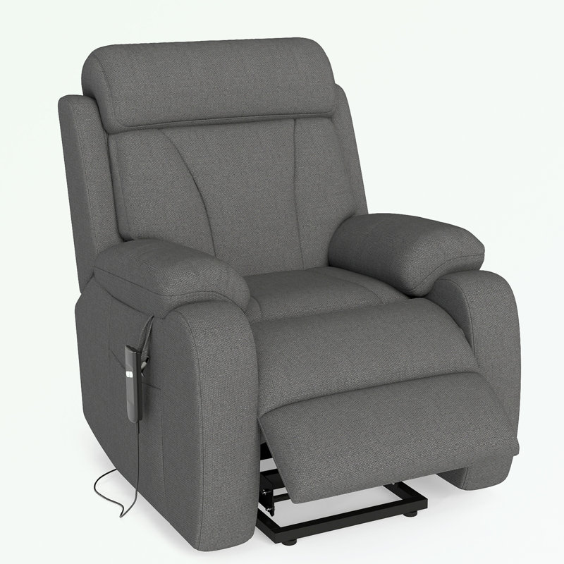 Fauteuil inclinable électrique avec poche latérale, Gris foncé