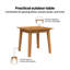 Ensemble de 2 bois d'acacia d'aspect teck, rotin