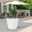 Tall Metal Tapered Planter – Large Outdoor & Indoor Garden Plant Pot With Drainage Hole And Rubber Plug-814071289-814071291