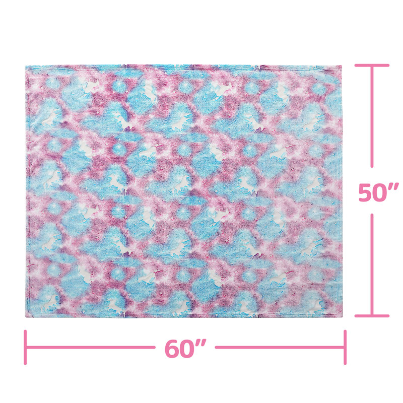 Glow in the Dark Unicorn Microfiber Kids Blanket
