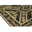 Hand Knotted Wool Area Rug in Black, Gold
