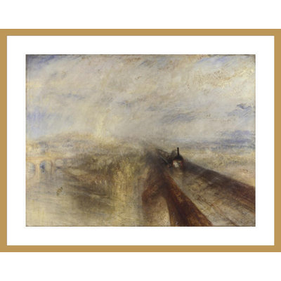 Pluie, vapeur et vitesse - Le chemin de fer Great Western par Joseph Mallord, William Turner, impression giclée encadrée