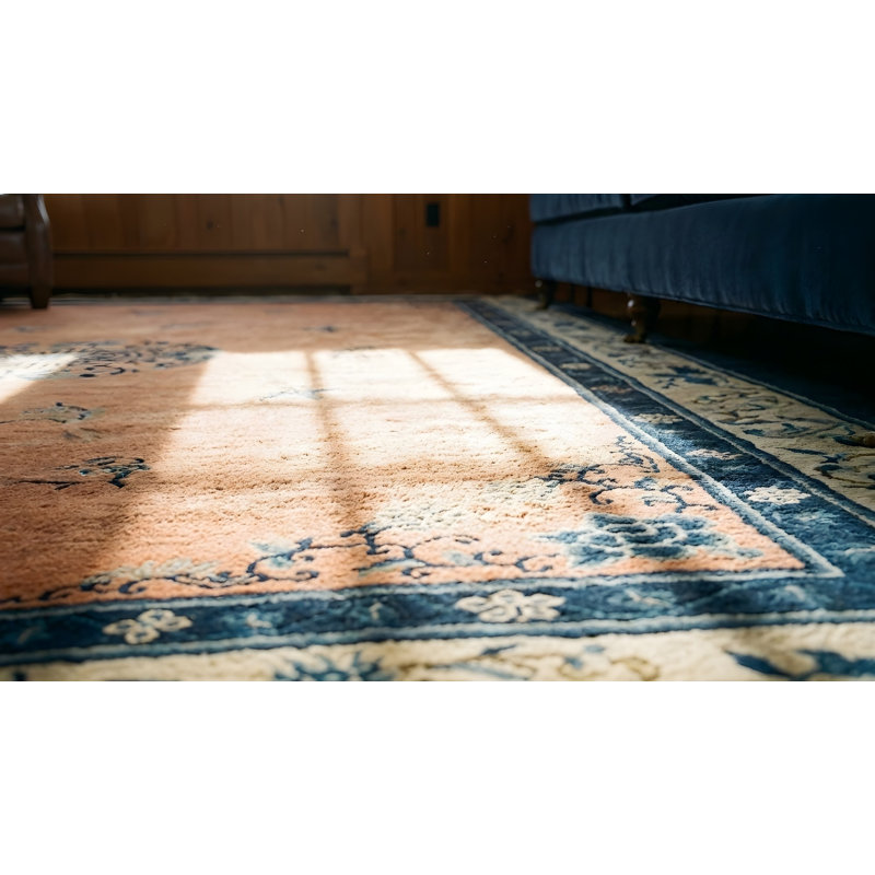 Tapis antique chinois à grandes médailles