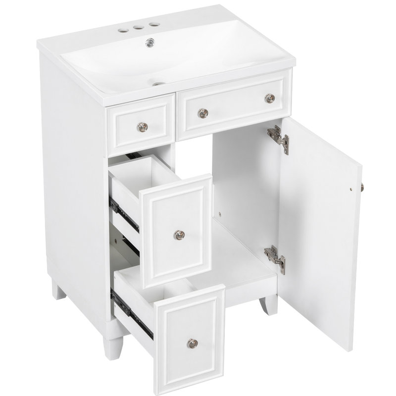 Meuble-lavabo simple 18,09 po avec plateau en résine Graysan