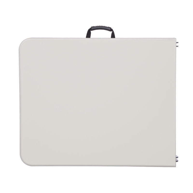 Hampden 72" Gray Plastic and Steel Fold-In-Half Table