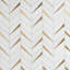 Vara Polished Marble And Brass Mosaic-640500534