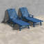 Confortable ensemble de chaises longues de patio en PEHD, chaises de piscine réglables pour bronzer, style moderne