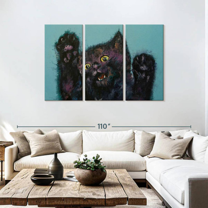 Brampt Ninja Kitten, 32" H x 50" W