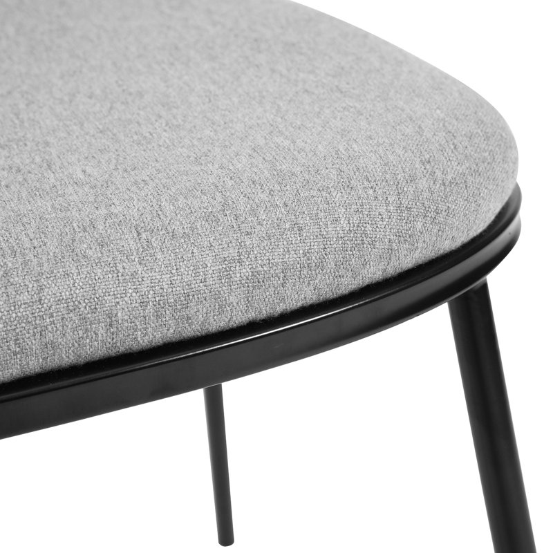 Acadian 46cm H Microfiber / Microsuede Upholstered Side Chair in Grey, Black, Grey