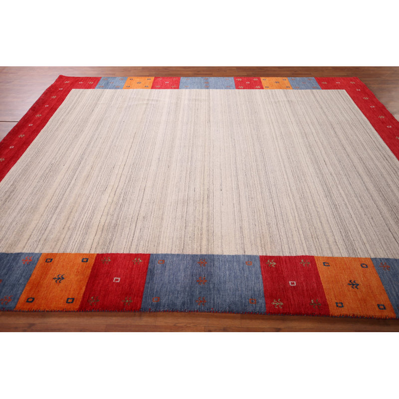 Striped Handmade Gabbeh Indian Area Rug