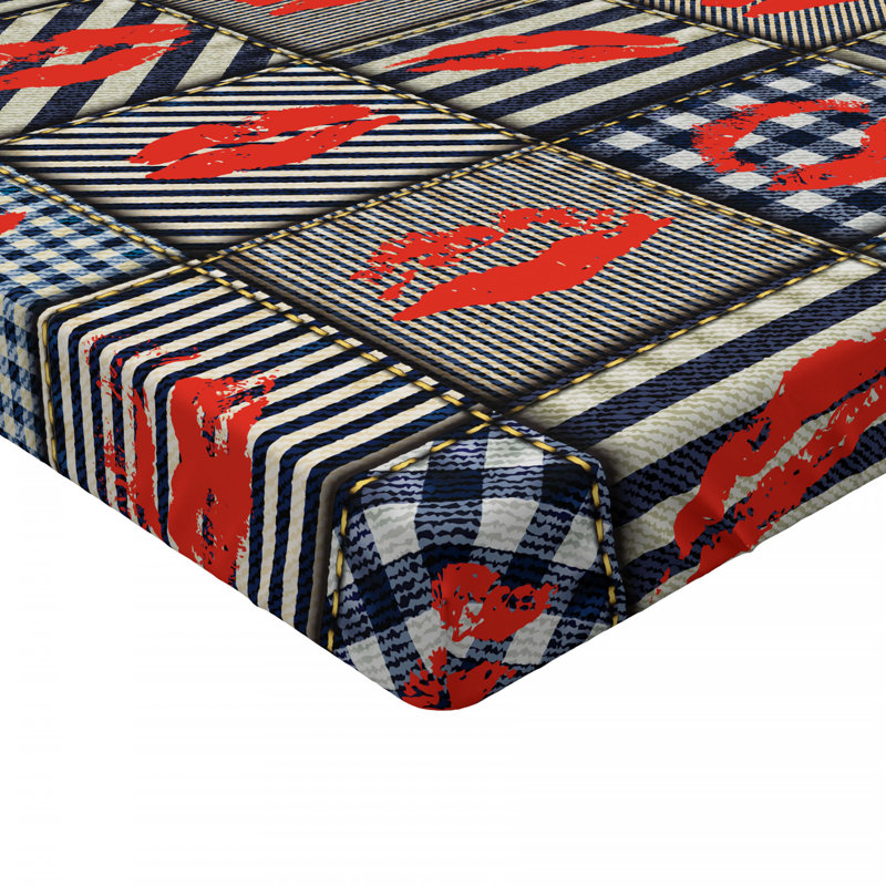 Microfiber Patchwork Fitted Sheet, Queen Fitted Sheet