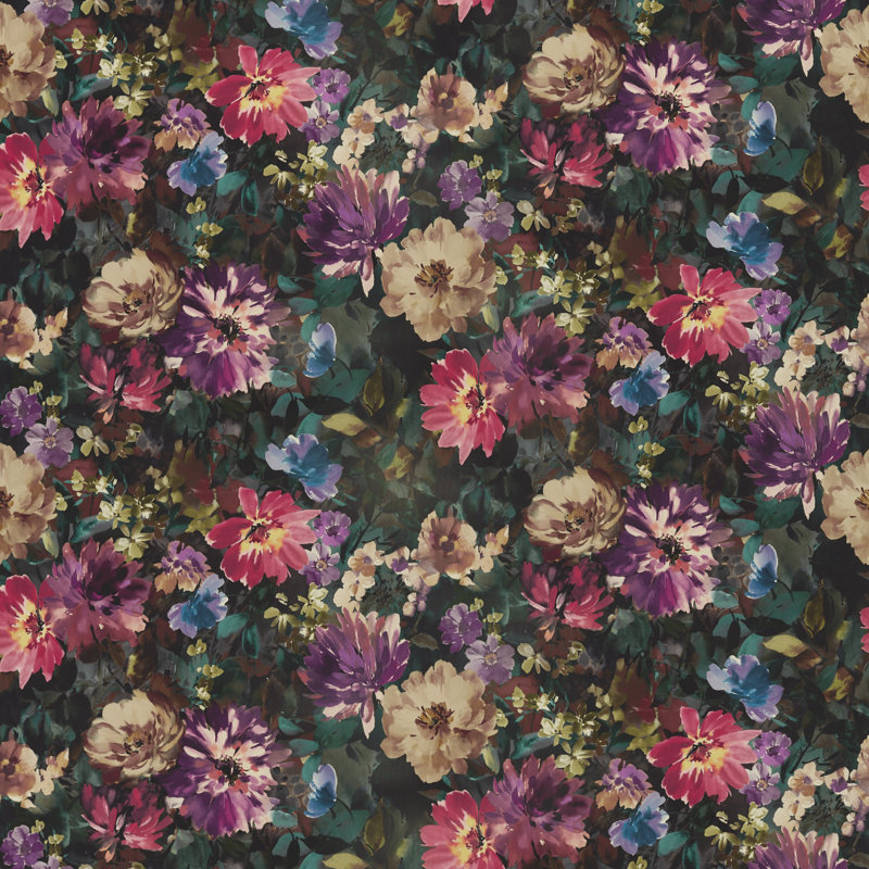 Exotica 2 Tahiti Performance Fabric, Amethyst/Emerald
