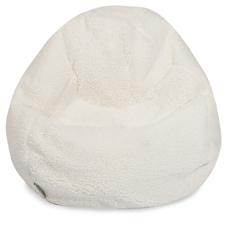 Polyester Indoor / Outdoor Bean Bag, All Sherpa Polyester, 23'' H x 35'' W x 35'' D