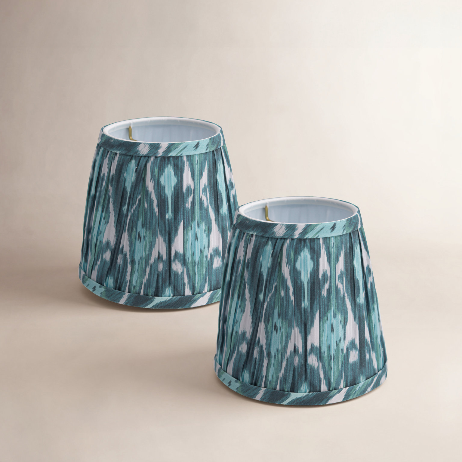 Empire Sconce Hardback Lamp Shade Set, Teal/Aqua