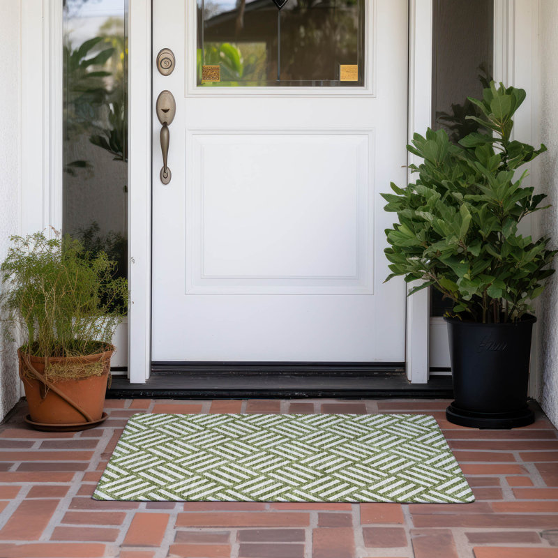 Tapis intérieur / extérieur Kinslee, Rectangle 1 pi 8 po x 2 pi 6 po