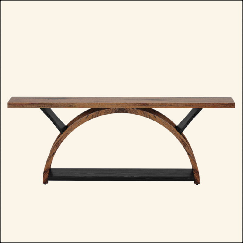 70.87" Console Table With Storage Shelf