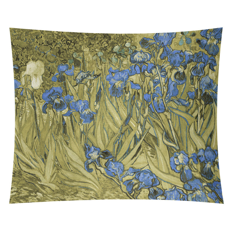 Tapisserie Iris, H 54 po x l 63,5 po, Vert et bleu, Intérieur