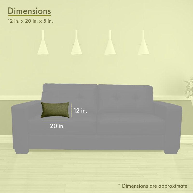 Fern Green Rectangular Velvet Throw Pillow