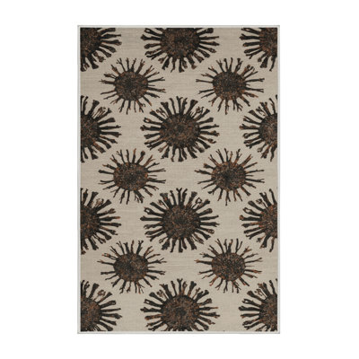 Tapis beige lavable à la machine