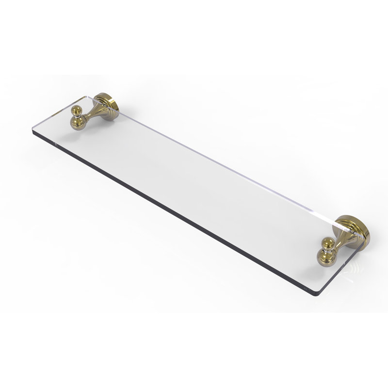 Godin Industrial Pipe Shelves, Satin Brass, 22 Inch
