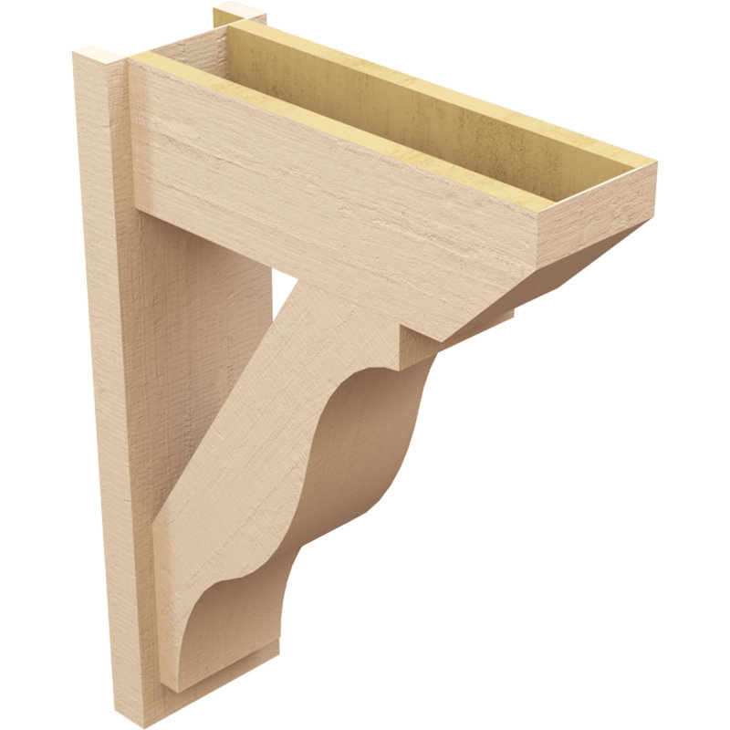 Funston Slat Rough Cedar Woodgrain TimberThane Outlooker, Primed Tan, 30" H x 8" W x 22" D